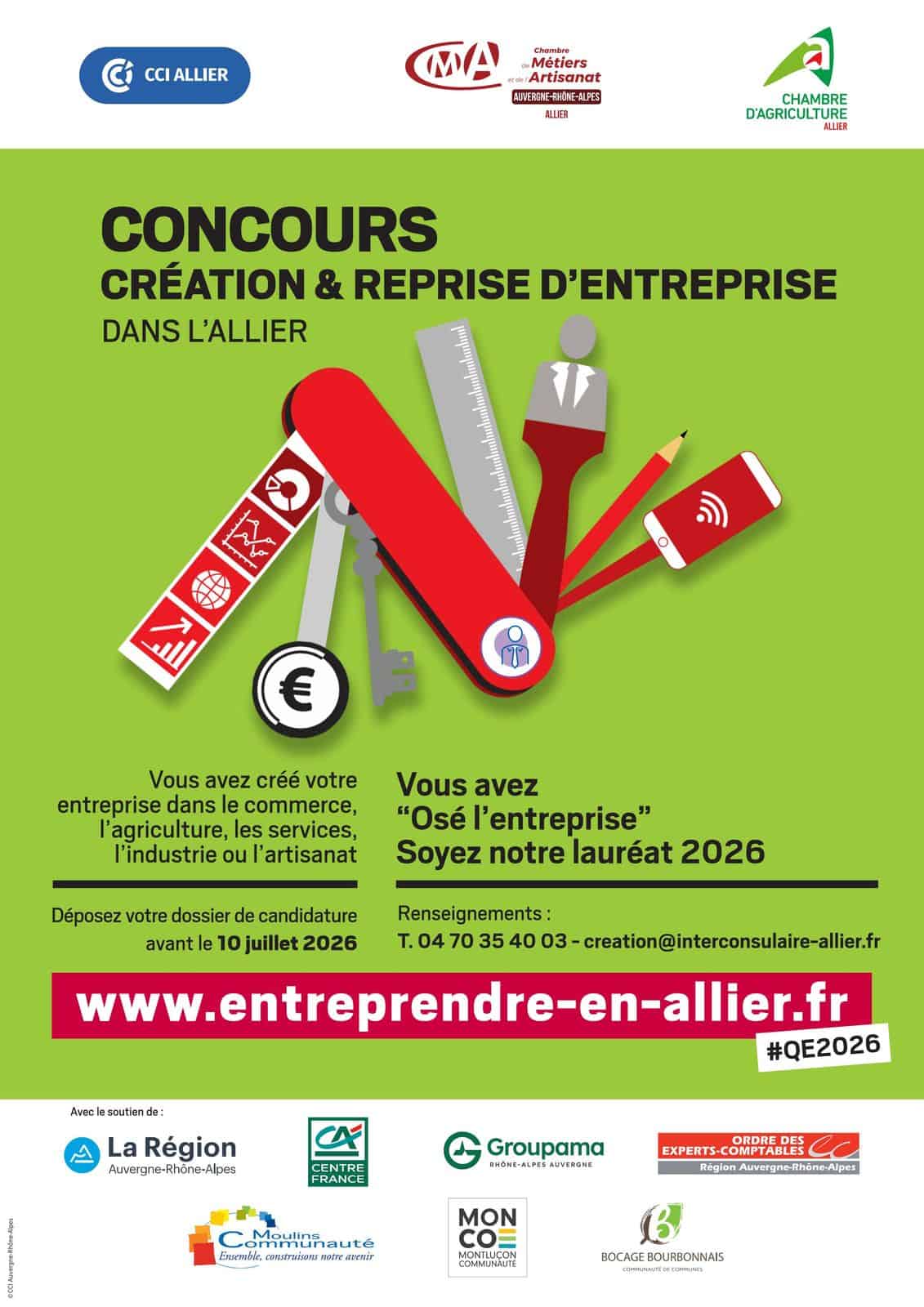 Concours Création & Reprise d'Entreprise dans l'Allier 2026